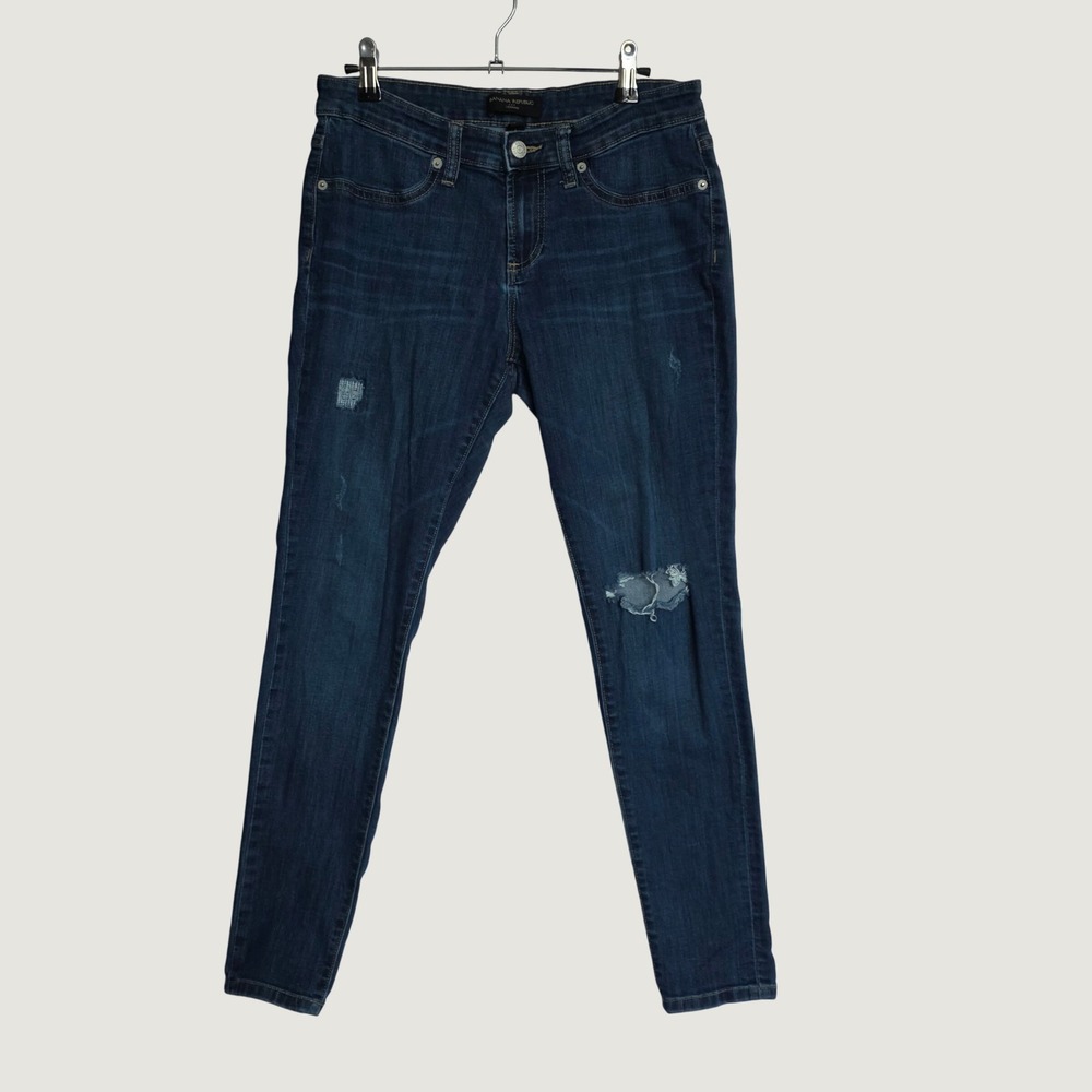 Banana Republic Legging Jeans Womens 29/8 Blue Good Distressed Skinny Denim
